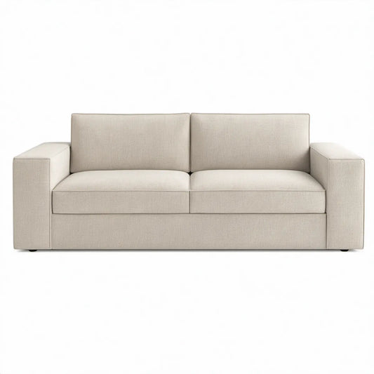 2-Sitzer-Sofa aus Polyester, Beige, 180 x 90 x 85 cm